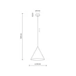 TK Lighting CONO függeszték fém, fekete, E27 - TK-6630