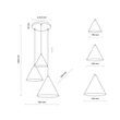 TK Lighting CONO függeszték fém, fekete, téglasz1n, szürke, E27 - TK-6633
