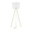 TK Lighting UMBERTO állólámpa fém, szövet, arany, fehér, E27 - TK-6637