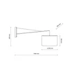 TK Lighting GLORII fali lámpa fém, szövet, fekete, E27 - TK-6639