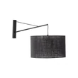 TK Lighting GLORII fali lámpa fém, szövet, fekete, E27 - TK-6639