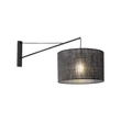 TK Lighting GLORII fali lámpa fém, szövet, fekete, E27 - TK-6639