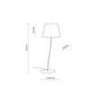 TK Lighting NICOLA asztali lámpa fém, szövet, narancssárga, E27 - TK-6640
