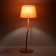 TK Lighting NICOLA asztali lámpa fém, szövet, narancssárga, E27 - TK-6640