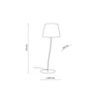 TK Lighting NICOLA asztali lámpa fém, szövet, sárga, E27 - TK-6641