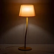 TK Lighting NICOLA asztali lámpa fém, szövet, sárga, E27 - TK-6641