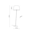 TK Lighting NICOLA állólámpa fém, szövet, narancssárga, E27 - TK-6644