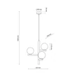 TK Lighting ESTERA függeszték fém, fa, barna, fehér, G9 - TK-6799