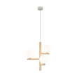 TK Lighting ESTERA függeszték fém, fa, barna, fehér, G9 - TK-6799