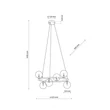 TK Lighting ANNABELLE függeszték fém, üveg, fekete, szürke, G9 - TK-6843