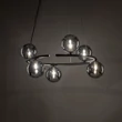 TK Lighting ANNABELLE függeszték fém, üveg, fekete, szürke, G9 - TK-6843