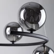 TK Lighting ANNABELLE függeszték fém, üveg, fekete, szürke, G9 - TK-6843