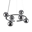 TK Lighting ANNABELLE függeszték fém, üveg, fekete, szürke, G9 - TK-6843