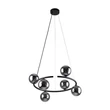 TK Lighting ANNABELLE függeszték fém, üveg, fekete, szürke, G9 - TK-6843