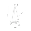 TK Lighting ANNABELLE függeszték fém, üveg, fekete, szürke, G9 - TK-6844