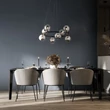 TK Lighting ANNABELLE függeszték fém, üveg, fekete, szürke, G9 - TK-6844
