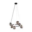TK Lighting ANNABELLE függeszték fém, üveg, fekete, szürke, G9 - TK-6844
