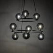 TK Lighting ANNABELLE függeszték fém, üveg, fekete, szürke, G9 - TK-6845