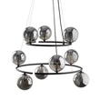TK Lighting ANNABELLE függeszték fém, üveg, fekete, szürke, G9 - TK-6845