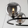 TK Lighting ANNABELLE függeszték fém, üveg, fekete, szürke, G9 - TK-6845