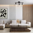 TK Lighting ESTERA mennyezet lámpa fém, üveg, fekete, szürke, G9 - TK-6855