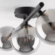 TK Lighting ESTERA mennyezet lámpa fém, üveg, fekete, szürke, G9 - TK-6855