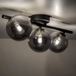 TK Lighting ESTERA mennyezet lámpa fém, üveg, fekete, szürke, G9 - TK-6855