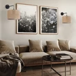 TK Lighting JUTA fali lámpa fém, szövet, fekete, természetes, E27 - TK-6858
