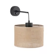 TK Lighting JUTA fali lámpa fém, szövet, fekete, természetes, E27 - TK-6858