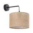 TK Lighting JUTA fali lámpa fém, szövet, fekete, természetes, E27 - TK-6858