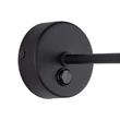 TK Lighting JUTA fali lámpa fém, szövet, fekete, természetes, E27 - TK-6858