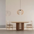 TK Lighting VENUS függeszték fém, fa, fekete, barna, E27 - TK-6886