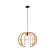 TK Lighting VENUS függeszték fém, fa, fekete, barna, E27 - TK-6886
