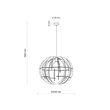 TK Lighting VENUS függeszték fém, fa, fekete, barna, E27 - TK-6888