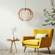 TK Lighting VENUS függeszték fém, fa, fekete, barna, E27 - TK-6888