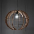 TK Lighting VENUS függeszték fém, fa, fekete, barna, E27 - TK-6888