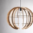 TK Lighting VENUS függeszték fém, fa, fekete, barna, E27 - TK-6888