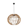 TK Lighting VENUS függeszték fém, fa, fekete, barna, E27 - TK-6888