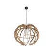 TK Lighting VENUS függeszték fém, fa, fekete, barna, E27 - TK-6888