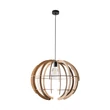 TK Lighting VENUS függeszték fém, fa, fekete, barna, E27 - TK-6888