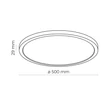 TK Lighting AQUA fürdőszobai mennyezet lámpa fém, műanyag, fehér,fekete,  LED, 45W, 3000K, 4980 Lm, IP54 - TK-6905