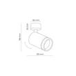 TK Lighting JET mennyezeti spotlámpa fém, fehér, GU10 - TK-6911
