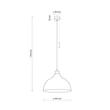 TK Lighting CAP függeszték fém, téglaszín, E27 - TK-6927
