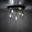 TK Lighting NILOS mennyezet lámpa fém, üveg, fekete, áttetsző, G9 - TK-758