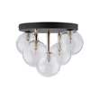 TK Lighting NILOS mennyezet lámpa fém, üveg, fekete, áttetsző, G9 - TK-758