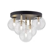 TK Lighting NILOS mennyezet lámpa fém, üveg, fekete, áttetsző, G9 - TK-758