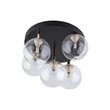 TK Lighting NILOS mennyezet lámpa fém, üveg, fekete, áttetsző, G9 - TK-758