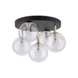 TK Lighting NILOS mennyezet lámpa fém, üveg, fekete, áttetsző, G9 - TK-758