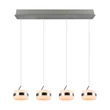 Trio DIOS függeszték fém, akril, nikkel , fehér, LED, 32W, 2300-3000-4000K, 3200Lm - 331410407