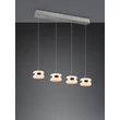 Trio DIOS függeszték fém, akril, nikkel , fehér, LED, 32W, 2300-3000-4000K, 3200Lm - 331410407